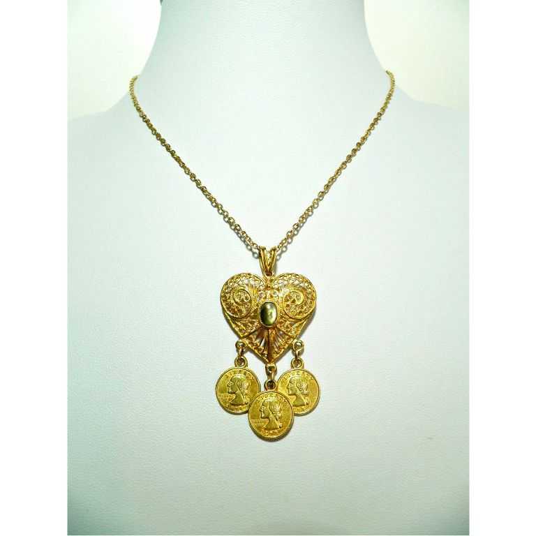 Μενταγιόν Φιλιγκρί Καρδιά